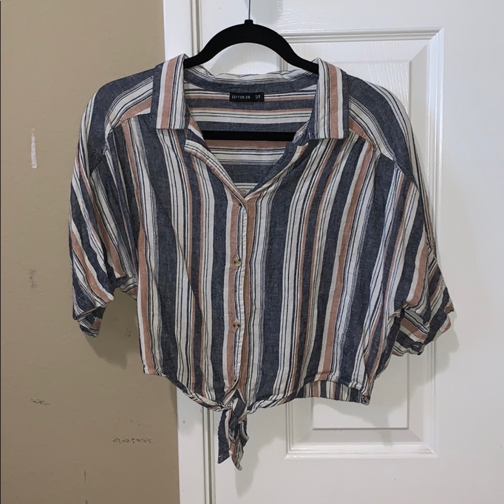 COTTON ON FRONT TIE TOP